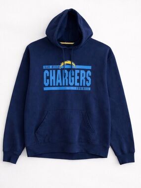Majestic San Diego Chargers Hoodie XXL Navy Blue NFL Pullover Sweatshirt Logo